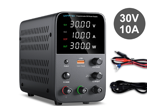 Wanptek Adjustable DC Power Supply 30V 10A 60V 5A Lab Bench Power Source Stabilized Power Supply Voltage Regulator Switch 120V