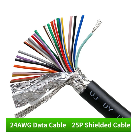 DB25 Connecting Cable 24AWG 25Pin Double-layer Shielded Wire Industrial Grade Oxygen-free Copper DB 25 Signal Control Cord