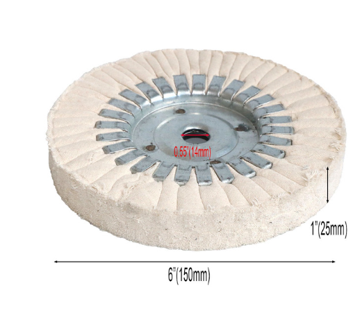 1pc 5" 6" 7 inch Cotton Airway Buffing Wheel 150*50 mm Cloth Open Bias Polishing Buffs Wheel White