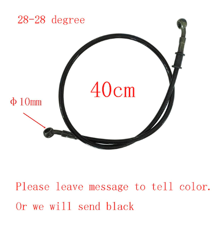 10mm 28 Degree Motorcycle Dirt Bike Braided Line Steel Brake Hose Cable Hydraulic Banjo Pipe 270mm-1500mm for Universal Racing