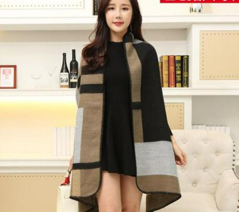 Scarf dual-use female winter Korean imitation cashmere shawl cloak new wild thick loose warm cloak coat