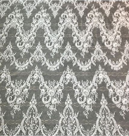 (3m/lot) White Eyelash Fabric French Sewing Fabrics Diy Exquisite Lace Chantilly Lace Wedding Dress Lace for NeedleWork