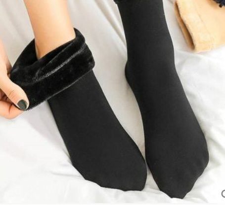 5 pairs of velvet and warm design insulation snow socks men's and women's thick socks, floor socks, tube socks