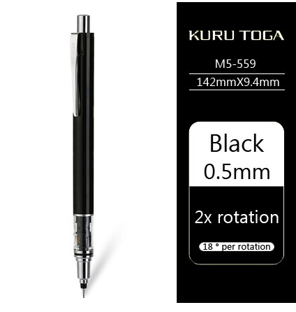 1PCS Japan UNI M5-559 Rotary Mechanical Pencil 0.3 / 0.5mm Kuru Toga ADVANCE Mechanical Pencil Low Center of Gravity