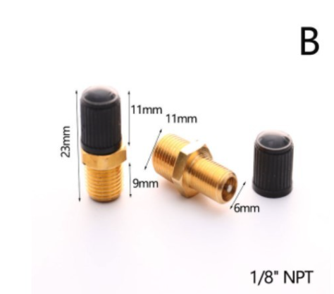 Air Compressor Tank Fill Valve NPT Schrader Brass Tank Fill Valve Schrader Tank 1/4 NPT 1/8NPT Copper Valve