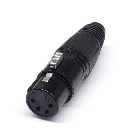 XLR 3/4/5 Pin Male/Female Microphone Audio Cable Plug Connector Cannon MIC Cable Terminal Black Silver Microphone Plug