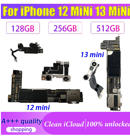 Unlocked For iPhone 12 Mini 13 Mini Motherboard With Full Chips 64GB 128GB 256GB 512GB Logic Board For iPhone 13 MINI Mainboard