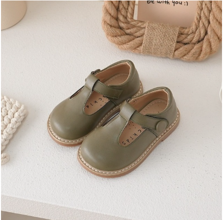 Children Shoes Girl's Simple Style Quality Leather Shoes Soft Sole Princess Casual Shoes Size 21-30