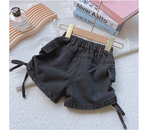 2022 Summer Girls Fashion Jeans Shorts with Buttons Baby Kids Children Casual Denim Hot Shorts