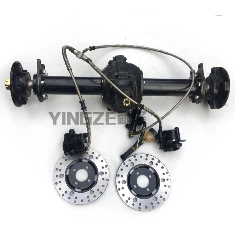 DIY Four Wheel GO KART KARTING UTV Buggy Double Disc Brake Transmission ATV 73CM Rear Axle With Differential