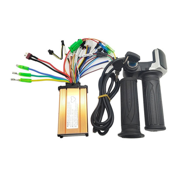 Electric Bike/Bicycle E-bike E-scooter Brushless Controller 24V 36V 48V 350W 12A 15A 18A with Twist Thumb Throttle