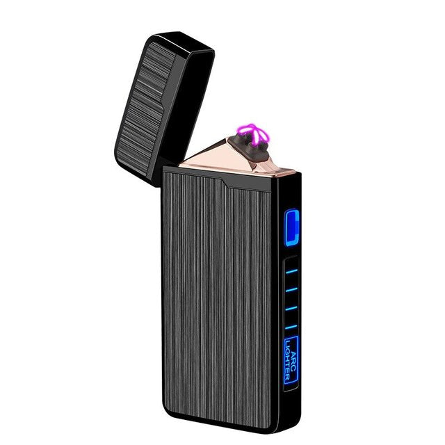 Electric Lighter Plasma Dual ARC Windproof Flameless Lighter USB Rechargeable Lighter For Gift For Men Touch Sensor Lighter