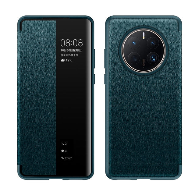 Flip Cover Leather Phone Case For Huawei P50 Pro P40 Lite P30 Honor 50 Nova 9 8 7 Mate 50 40 30 RS Shockproof Smart View Cover