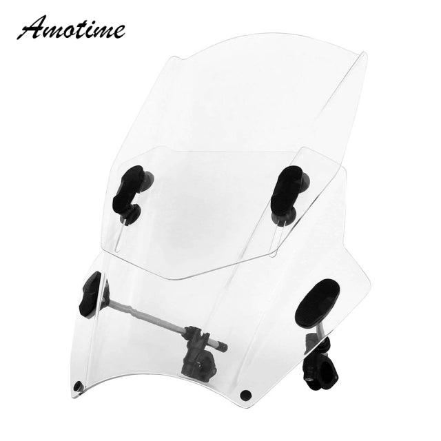 For KAWASAKI YAMAHA HONDA BMW Up & Down Adjustable Universal Motorcycle Windscreen Windshield Covers Screen Motorbikes Deflector