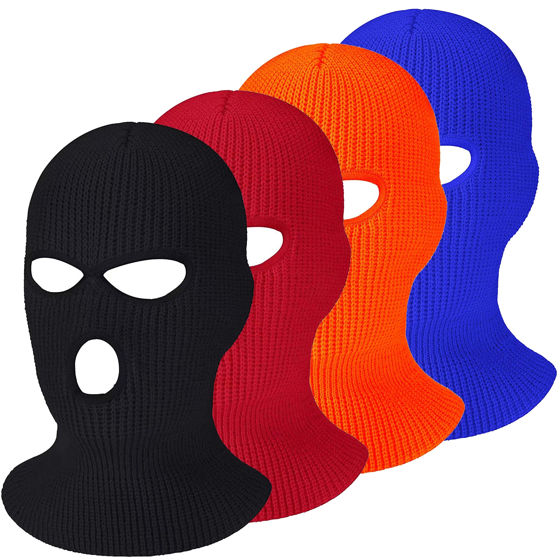 3 Holes Full Face Mask Skullies Winter Ski Sports Balaclava Masks Head Cover Knitted Ski Beanies Men Women Hat Cap Headwear