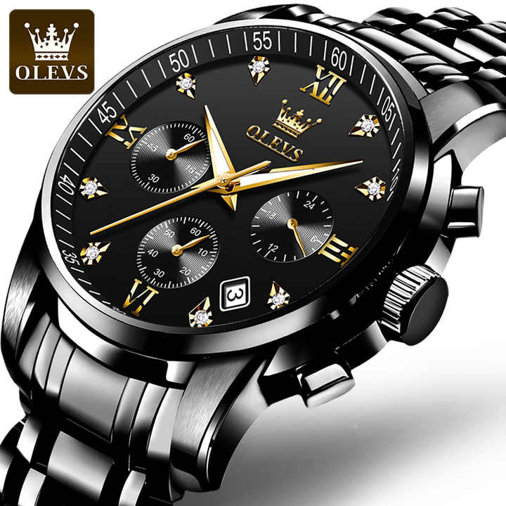 New Chronograph Luxury Wristwatches Waterproof Stainless Steel Quartz Classic Watch for Men relgios montre hommel TRS688
