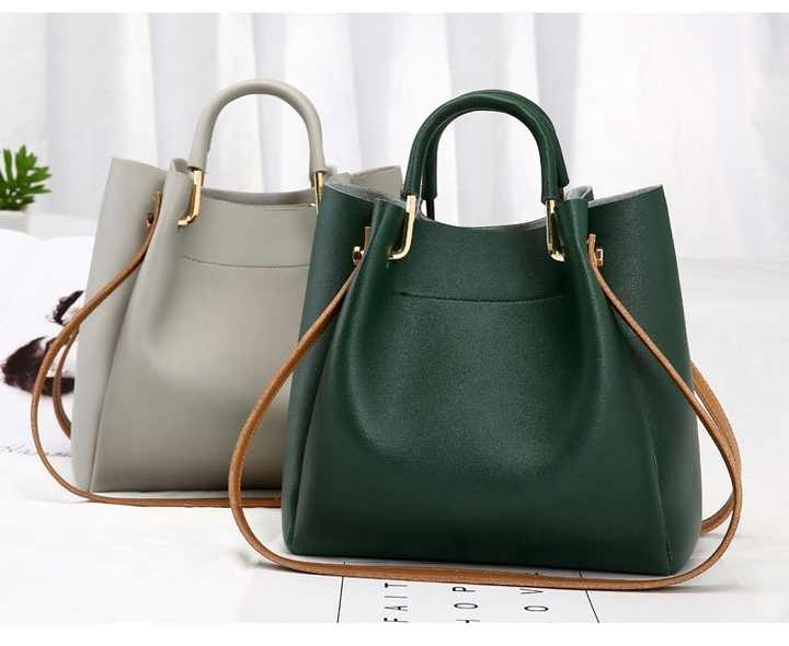 Fashion new korean bucket women leather bag fashion women shoulder bag PU lady handbag