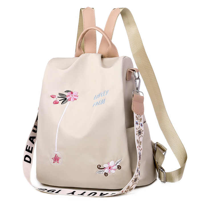 2021wholesale Chinese Style Fashion Casual Bag Oxford Anti-theft Travel Bag Cute Girls Kids School Embroidered Backpack