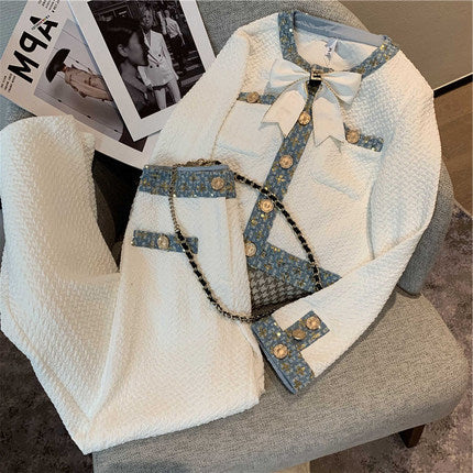 High-end ladies fashion casual suit female spring and autumn French style small fragrance original design niche two-piece suit