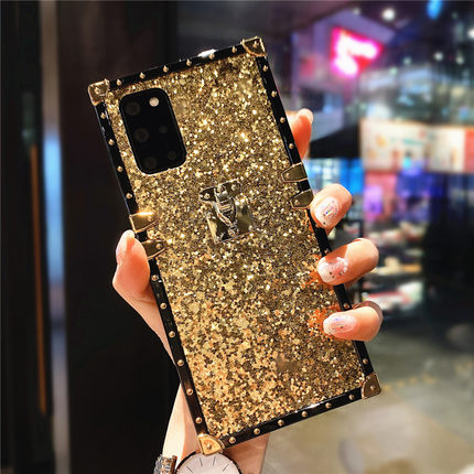 Suitable for Samsung S21Ultra mobile phone case women's A53 all-inclusive edge anti-drop S21 fe protective case 71 flash diamond 10 ring with bracket S22+ ten trendy brand note20 net red galaxy Case