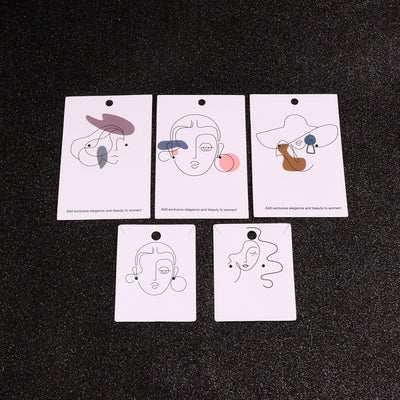 New 100 Special Earrings Card Jewelry Paper Card Copper Card Paper Thick European and American Design Display Packaging Card