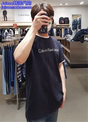 Park Seojun CK JEANS Korea purchasing 21 summer men's round neck short-sleeved stretch T-shirt j317456