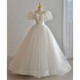 The fugitive princess wedding dress 2023 new French style simple and neat light luxury super fairy go out yarn travel photo small 101