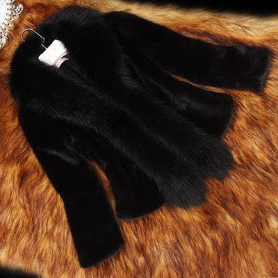 2021 Fur Coat Women's Short Long Sleeves Thin Imitation Fox Fur Korean