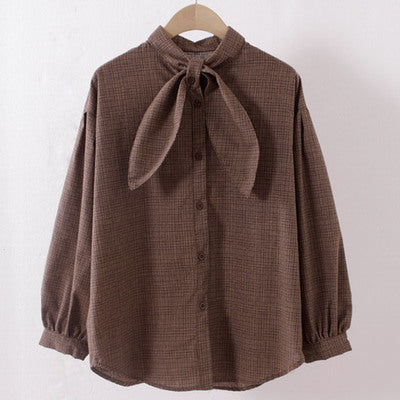 Shirt and sweater vest two-piece set women's spring and autumn new coat loose outer shirt knitted vest suit