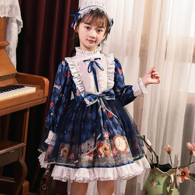 Girls dress spring and autumn 2022 new spring clothing children's clothing Lolita skirt Western style girl princess skirt summer dress