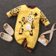 Baby jumpsuit spring bottoming romper class A cotton striped giraffe cardigan newborn baby with long legs