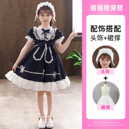 Girls dress autumn and winter children's princess dress genuine Lolita skirt autumn Western style lolita skirt Lolita