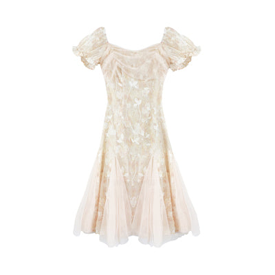 French style gentle temperament high-quality mesh dress female 2023 summer new birthday fairy dress long skirt