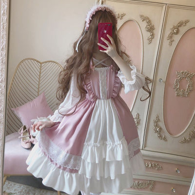 Japanese soft girl loli lolita skirt op small cute dress lolita skirt female student fairy skirt