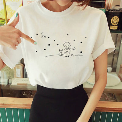 T shirt Little Prince cartoon little prince short-sleeved T-shirt women's Japanese all-match European and American ins tops