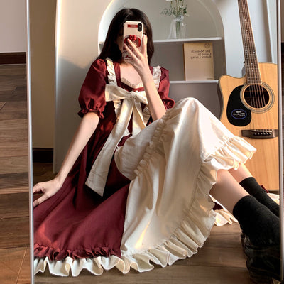 Large size fat mm Japanese college style dress female summer new sweet butterfly Lolita luolita princess dress