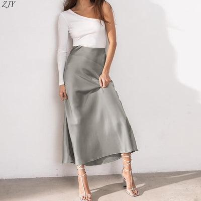 2021 autumn new high waist skirt midi skirt mermaid skirt women's high waist skirt