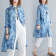 Large size women's spring clothing 2022 new women's printing