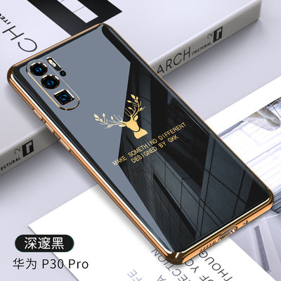 Suitable for Huawei p30pro mobile phone shell ultra-thin electroplating one deer has you p30 protective cover all-inclusive anti-fall p20pr