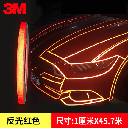 3M car reflective strips decorative motorcycle stickers luminous stickers burst wheel reflective stickers dazzling license plate reflective film