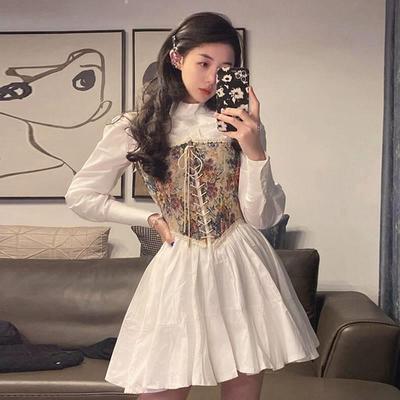 Long skirt French Hepburn Xiaoxiang style stunning skirt high-end sense Yujie chic Christmas dress suit female early spring