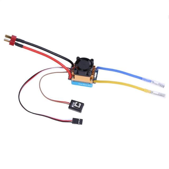 OCDAY 5-13V 320A Waterproof 3S 60A Brushed Motor ESC Electronic Speed Controller and B3650 3900KV 4300KV Motor For 1/10 RC Car