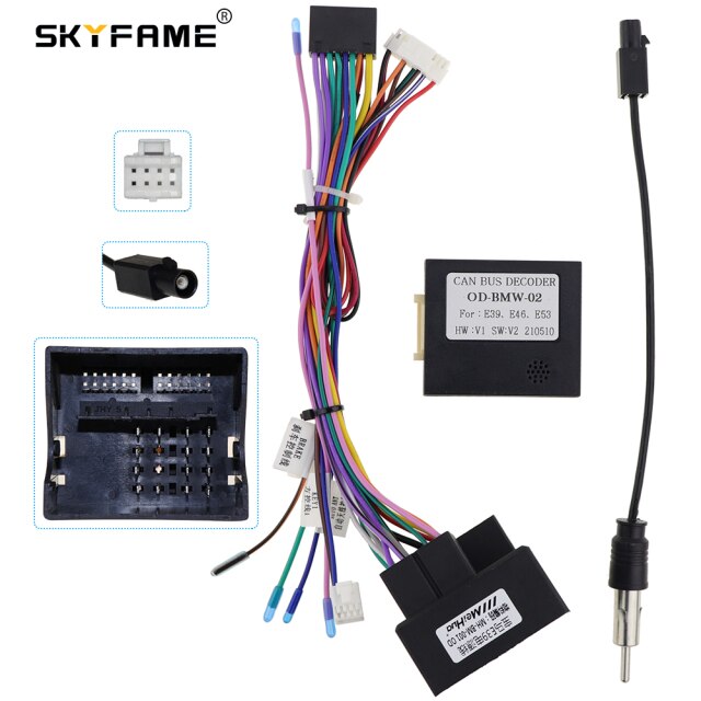 SKYFAME Car Canbus Box Decoder Adapter For BMW E39 E46 E53 X5 5 Series OD-BMW-02