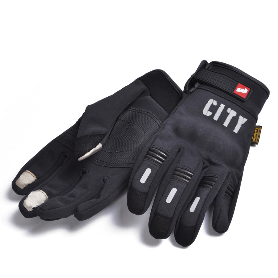 Professional motorcycle gloves outdoor riding gloves off-road racing full-finger touch screen night reflective non-slip riding equipment