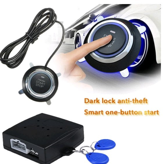 12V Car Start Stop Button Engine Push Start Button Alarm Lock Keyless System Door Push Button Tactile Buttons Anti-theft