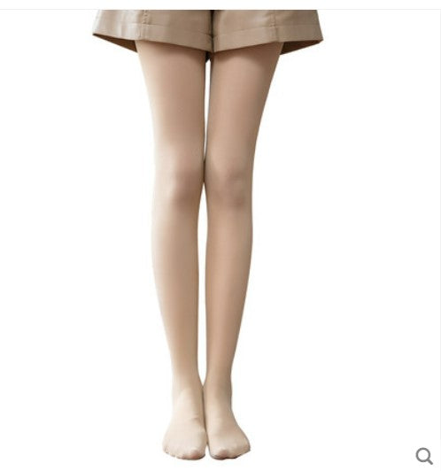 Stewardess gray one-piece skin-through pants black fake meat-throug