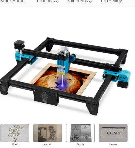 Twotrees 40W TT-5.5S Portable Mini DIY Laser Engraving Machine High Speed Laser Engraver Cutter Printer for Wood Plastic Leather