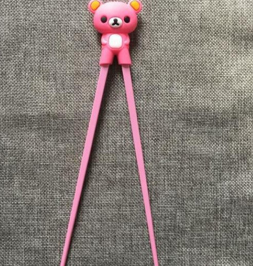 Cartoon cute bear chopsticks silicone chopsticks for children tra