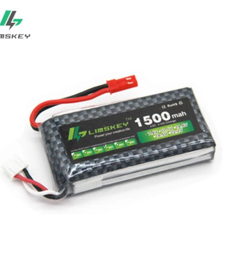 High Rate 7.4V 1500mAh Lipo Battery For RC Helicopter Parts 2s Lithium battery 7.4 v 30C Airplanes battery with JST/T/XT60 Plug