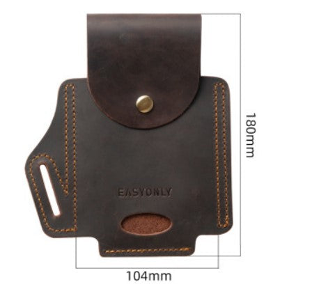 Leather Slim Work Tactical Mini Invisible Phone Case Belt Waist Bag Small Harley Waist Bag Men's Wear Belt